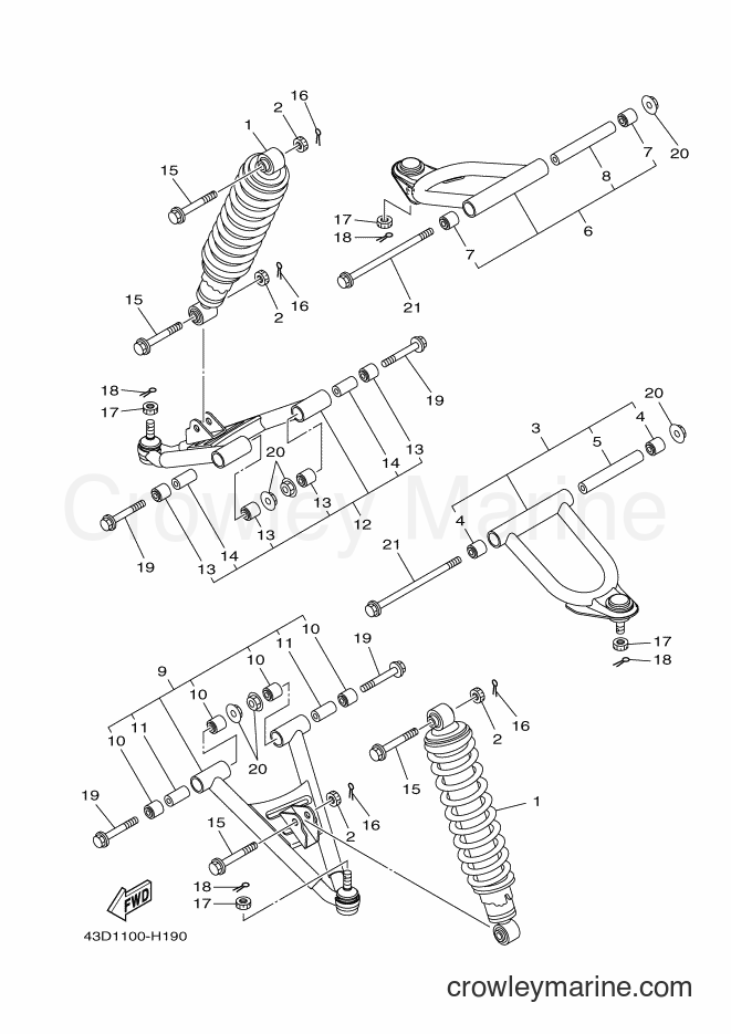 2012 ATV YFM90R - YFM90R (43DB) [010] - FRONT SUSPENSION & WHEEL