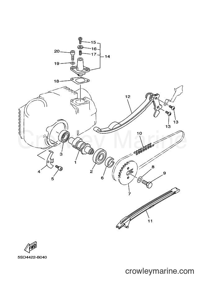 2003 Scooter T105SE - T105SE (5SD4) [010] - CAMSHAFT & CHAIN
