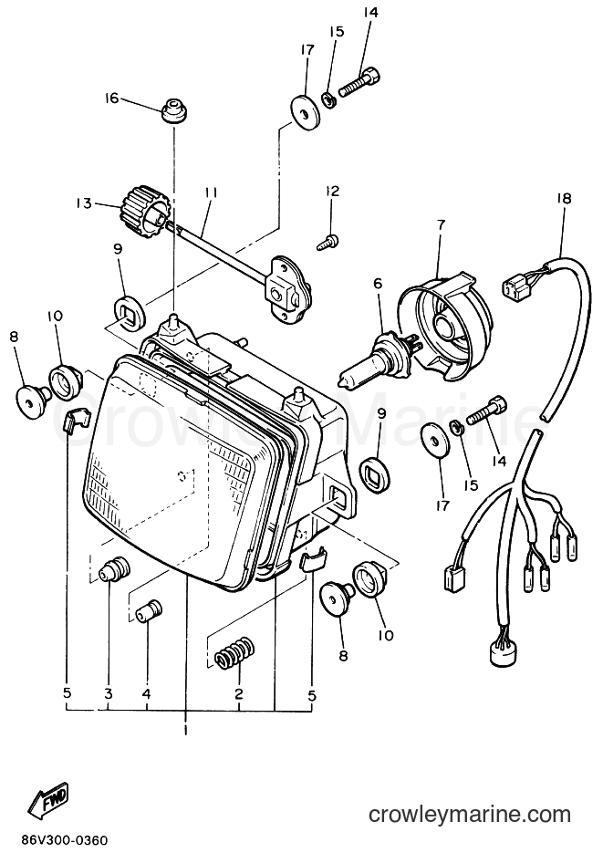 Yamaha Motors VK540E (86V3) [010] - HEADLIGHT