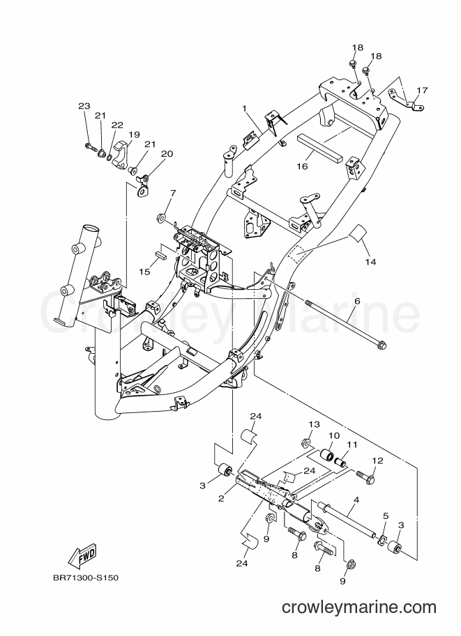 Yamaha Motors MWS125-A (BR77) [050] - FRAME