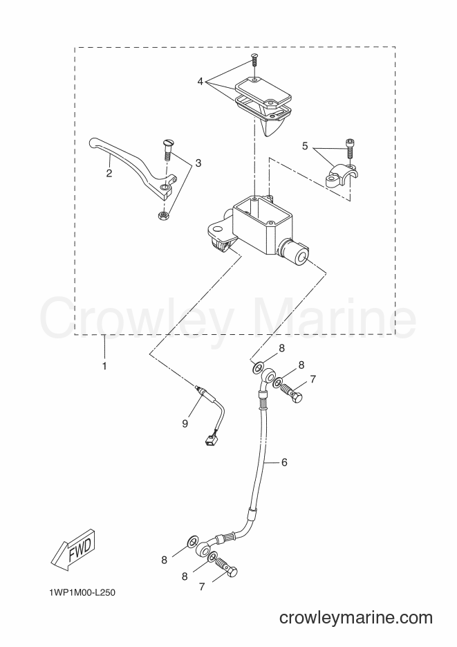 Yamaha Motors CW50LN (1WP3) [020] - FRONT MASTER CYLINDER