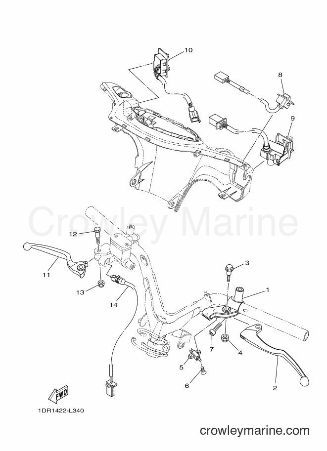 Yamaha Motors XC115S (1DR3) [010] - HANDLE SWITCH & LEVER
