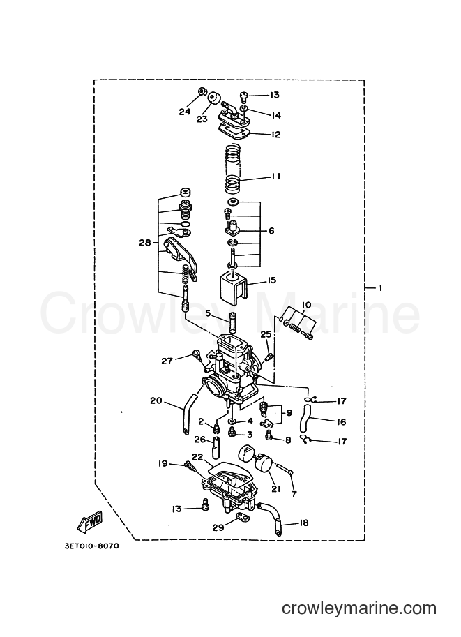 1996 Dirt Bike DT200R - DT200R (3MH5) [010] - CARBURETOR