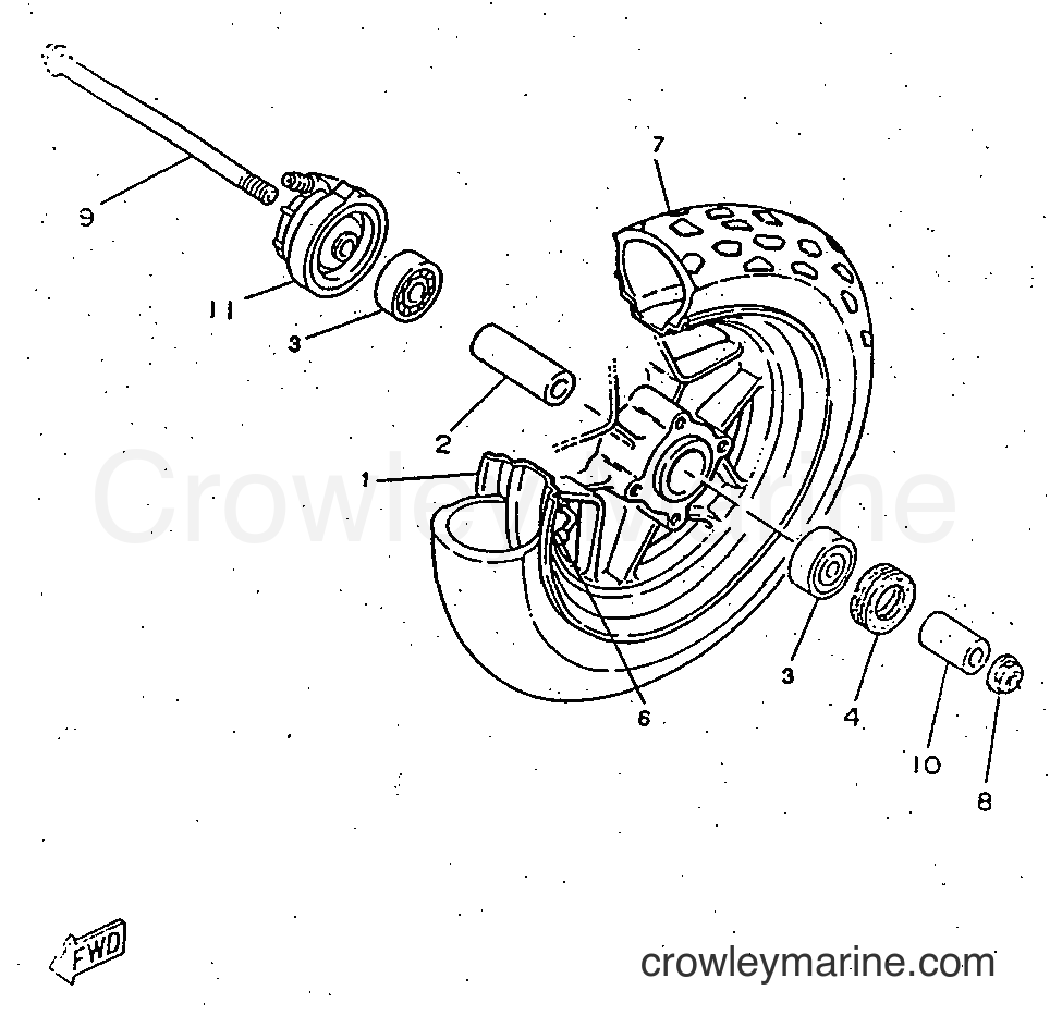 1997 Scooter CW50RSX - CW50RSX (5CD1) [999] - FRONT WHEEL