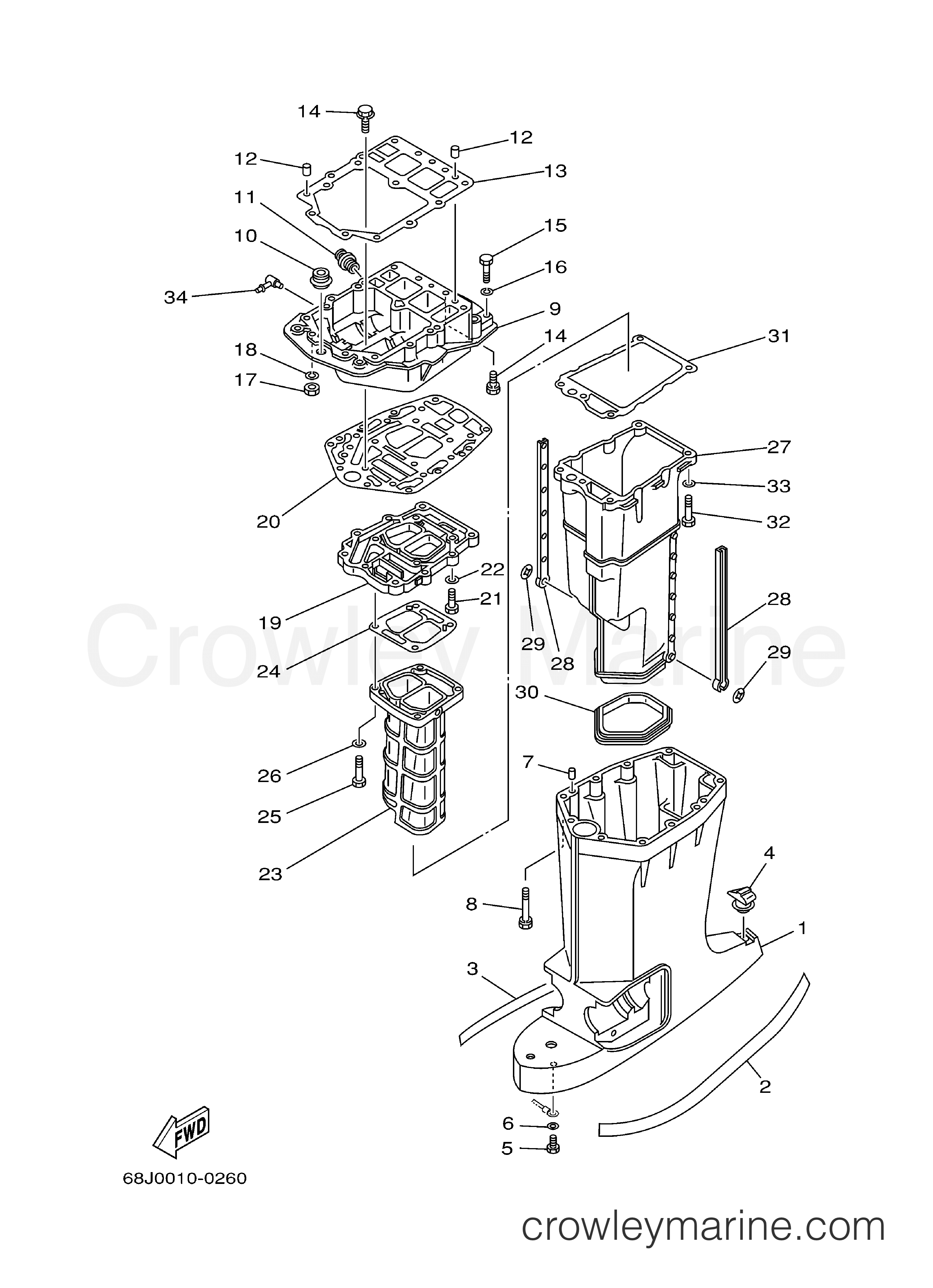 Yamaha Motors VZ150TLRY - UPPER CASING
