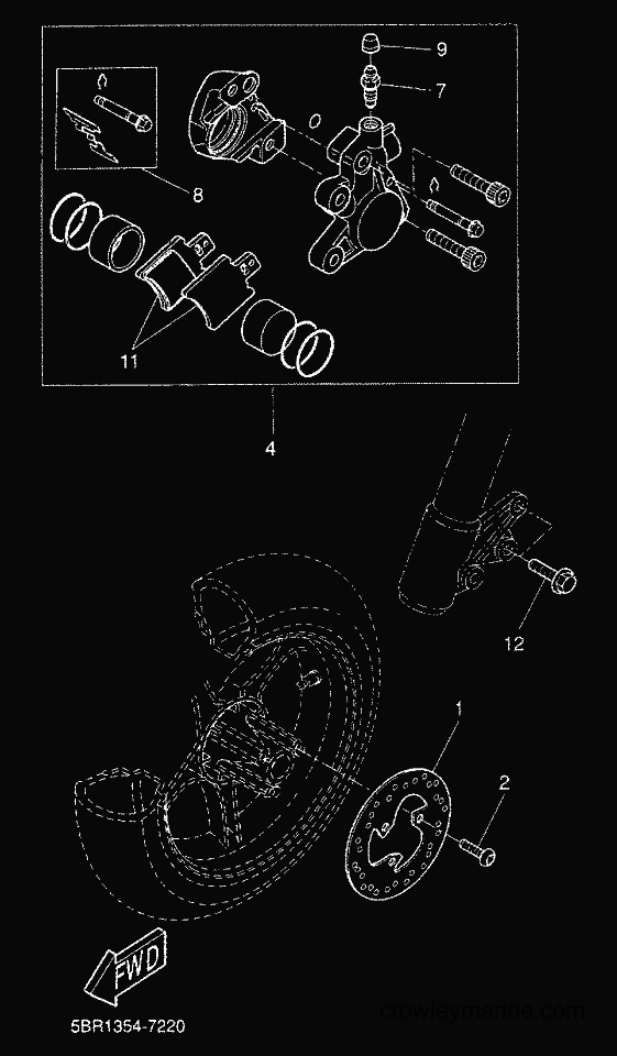2000 Scooter YQ50 - YQ50 (5HEN) [010] - FRONT BRAKE CALIPER