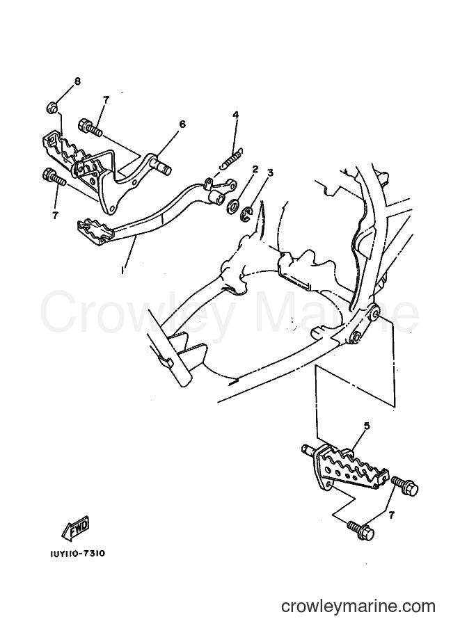 1989 ATV YFM350X - YFM350X (3GD2) [010] - STAND & FOOTREST