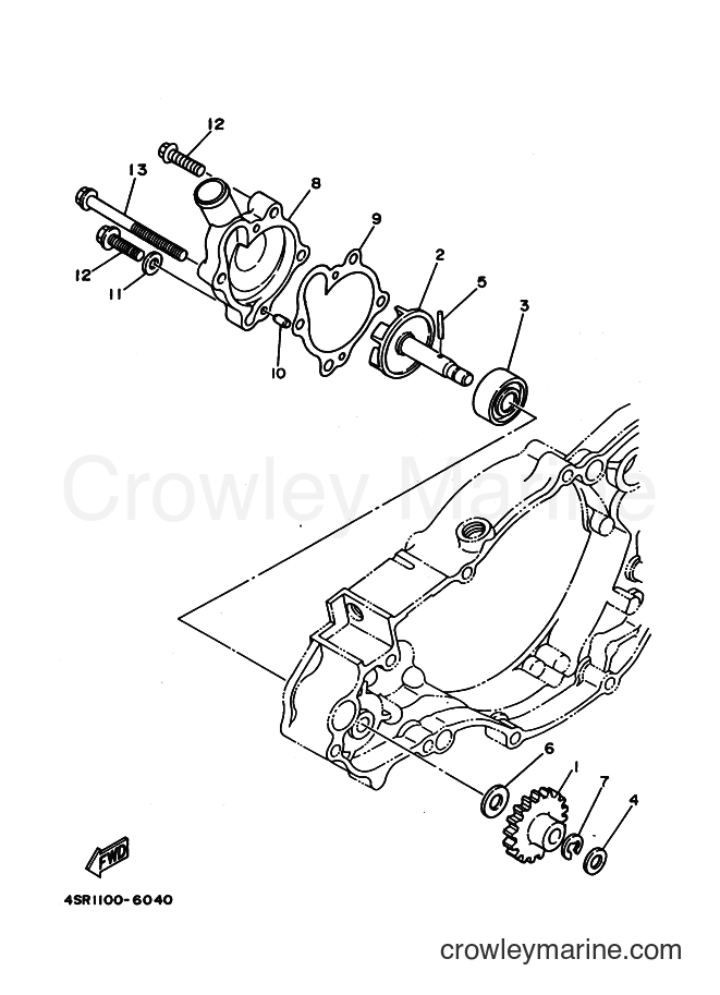 1996 Dirt Bike YZ250 - YZ250 (4SR2) [020] - WATER PUMP