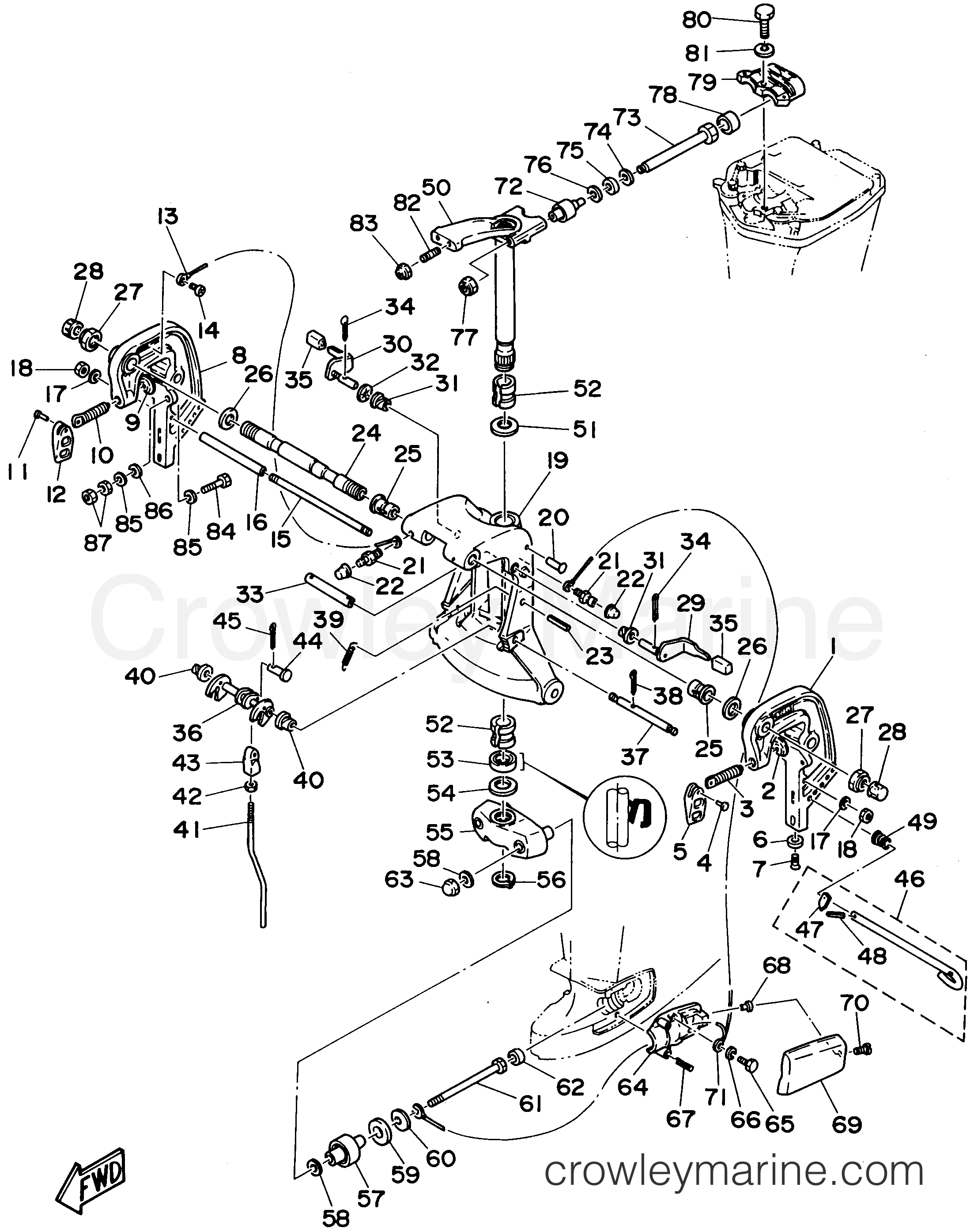 Yamaha Motors E48MLHV - BRACKET 1