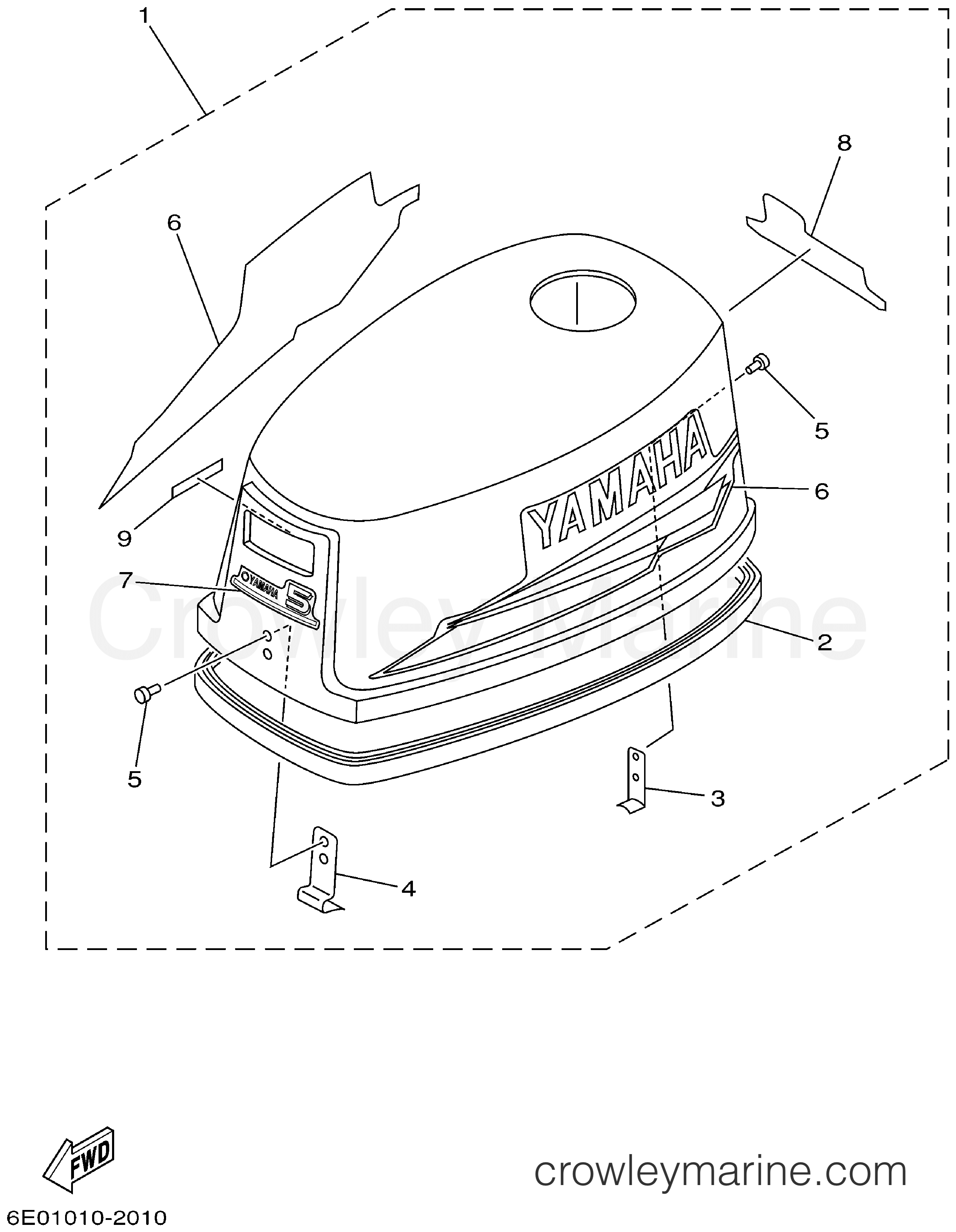 Yamaha Motors 5MSHA - TOP COWLING