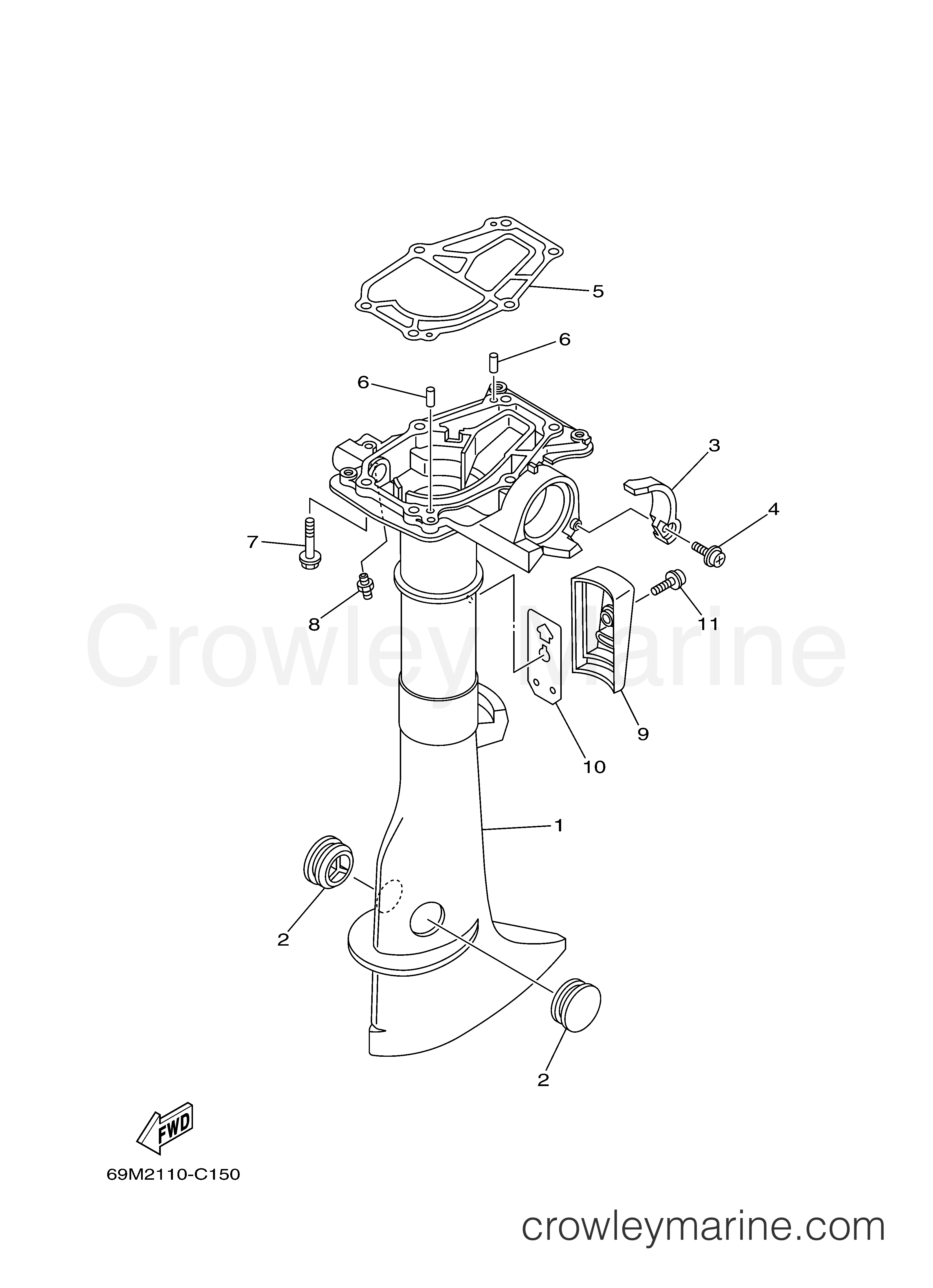 Yamaha Motors F2.5SMHA - UPPER CASING