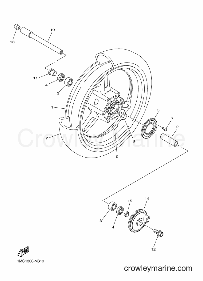 2014 Sport Bike FJR1300A - FJR1300A (1MCE) [010] - FRONT WHEEL