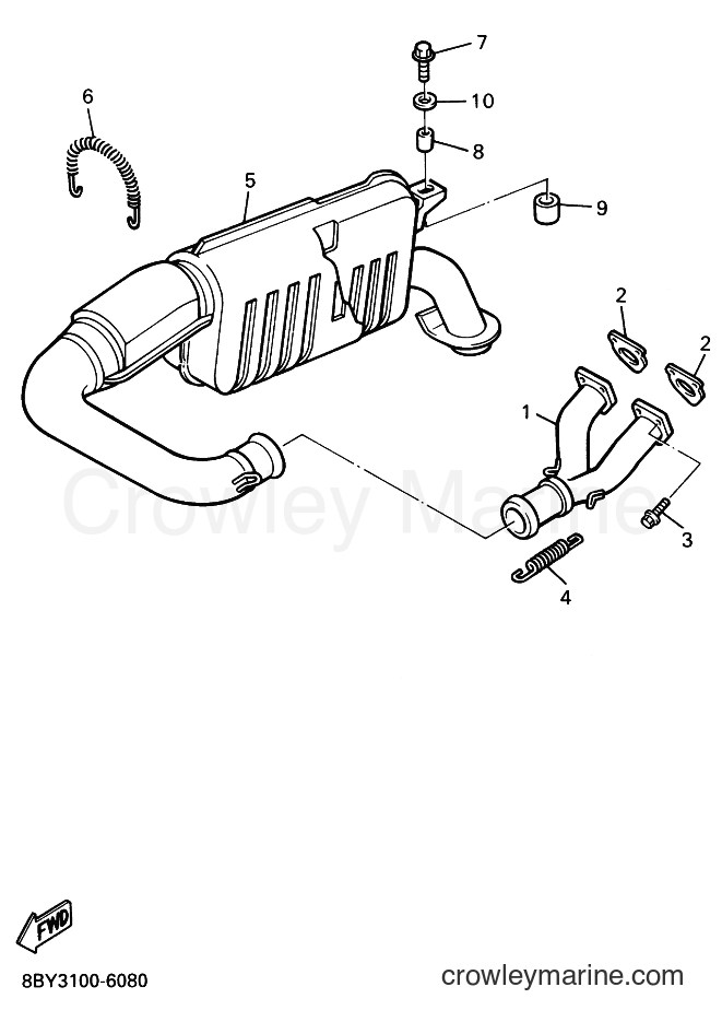 2000 Snowmobile ET410TR - ET410TR (8BY7) [030] - EXHAUST
