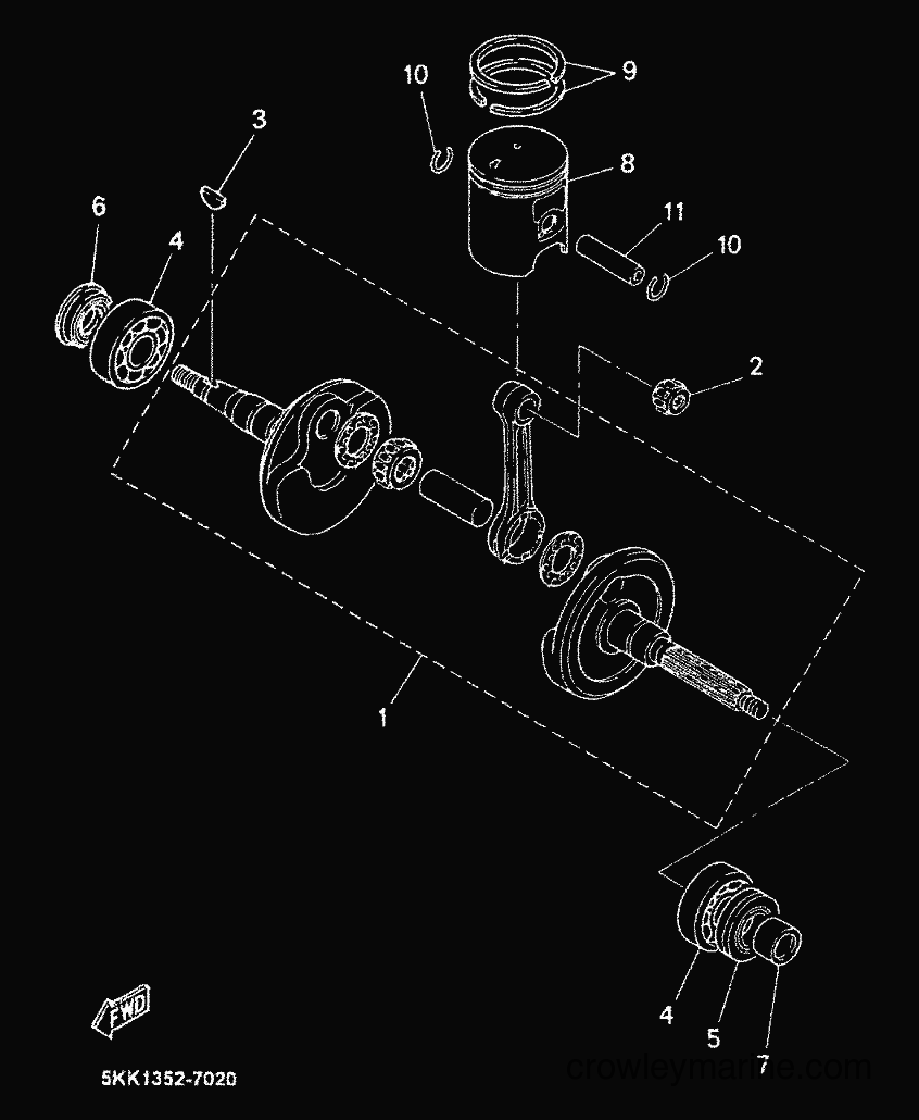 1999 Scooter YN100 - YN100 (5KK1) [999] - CRANKSHAFT & PISTON