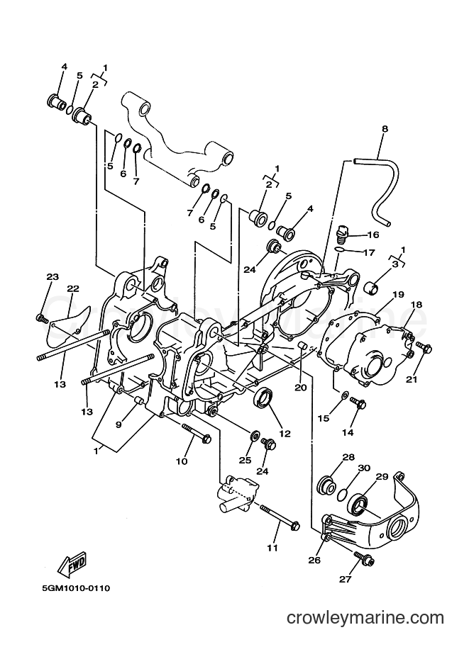 Yamaha Motors YP250 (5GM2) [040] - CRANKCASE