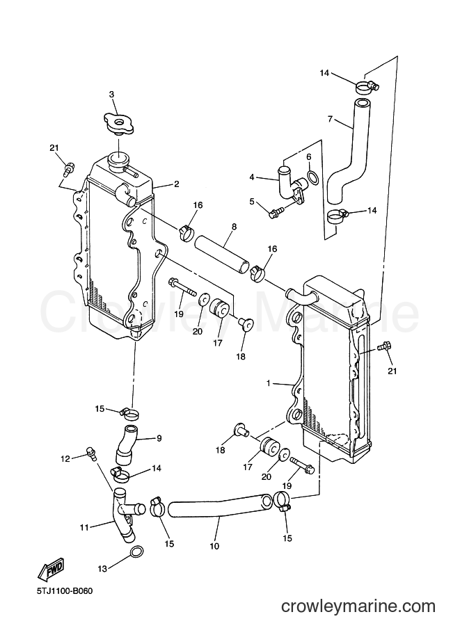 2003 Dirt Bike WR450F - WR450F (5TJ2) [100] - RADIATOR & HOSE