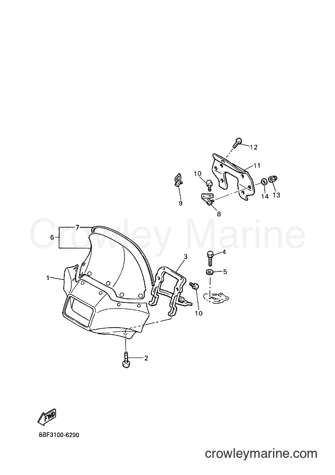Yamaha Motors PZ480 (8BF4) [010] - WINDSHIELD