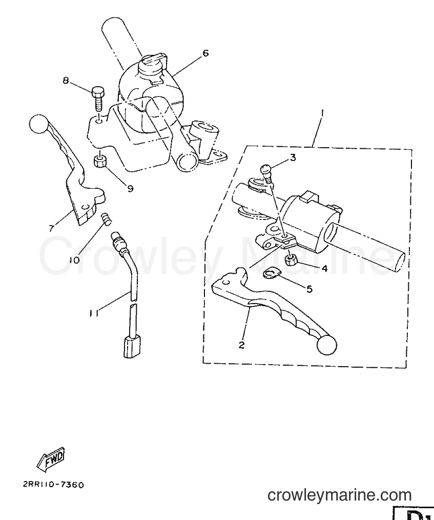 1990 Sport Bike YSR50 - YSR50 (3FD7) [010] - HANDLE SWITCH & LEVER