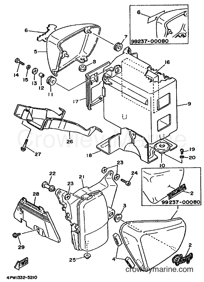 1995 Cruiser XV750 - XV750 (4PW2) [999] - SIDE COVER