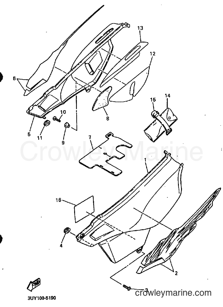 1995 Dirt Bike XT600E - XT600E (3UYE) [010] - SIDE COVER