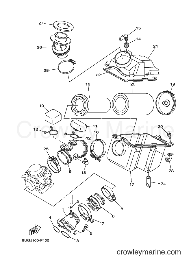 2007 ATV YXR660F - YXR660F (5UGK) [010] - INTAKE
