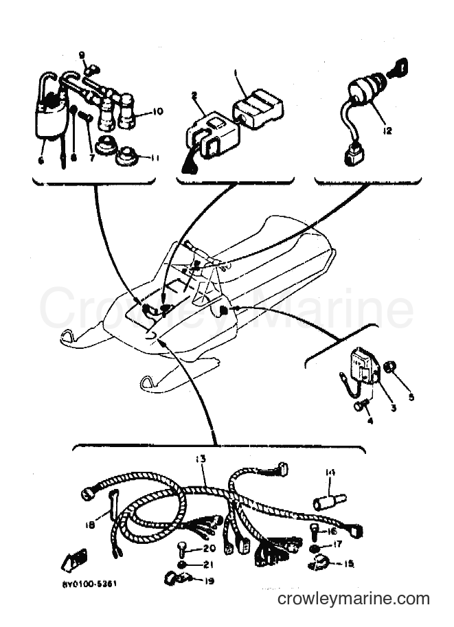 1988 Snowmobile SR540 - SR540 (84L0) [010] - ELECTRICAL 1