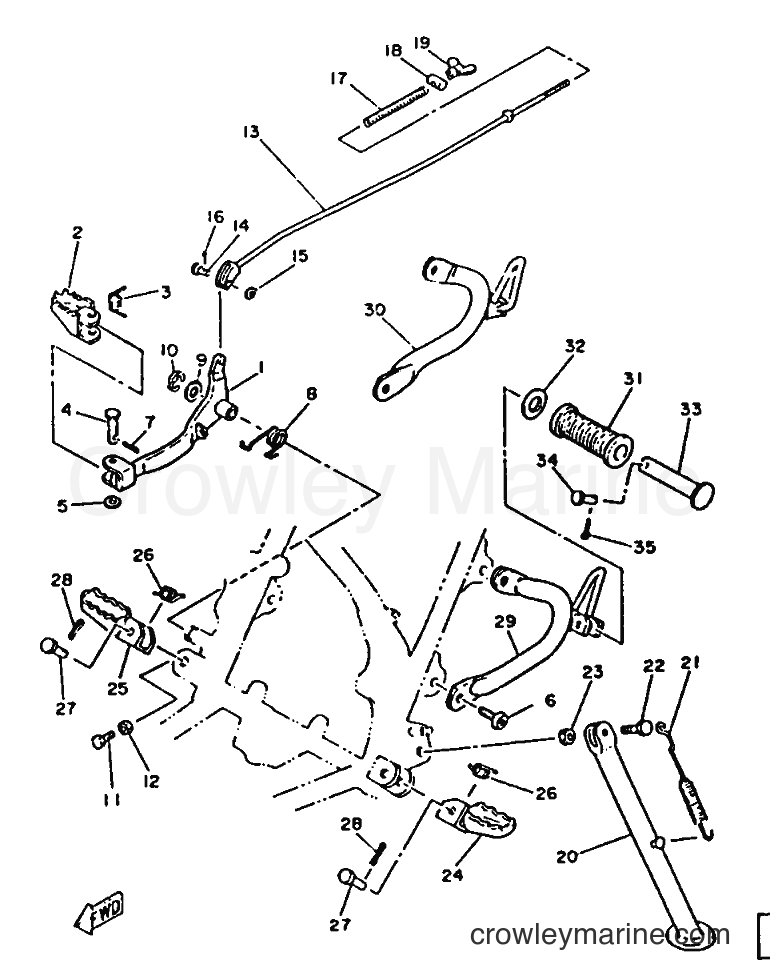 1987 Dirt Bike DT125LC - DT125LC (2AJ) [999] - CABALLETES-ESTRIBERAS