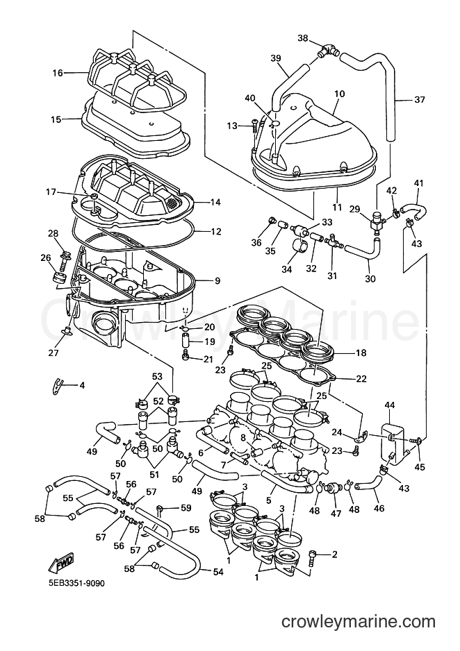 1999 Sport Bike YZF-R6 - YZF-R6 (5EB2) [010] - INTAKE