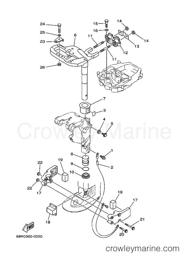 Yamaha Motors F8C (68T) [080] - BRACKET 2