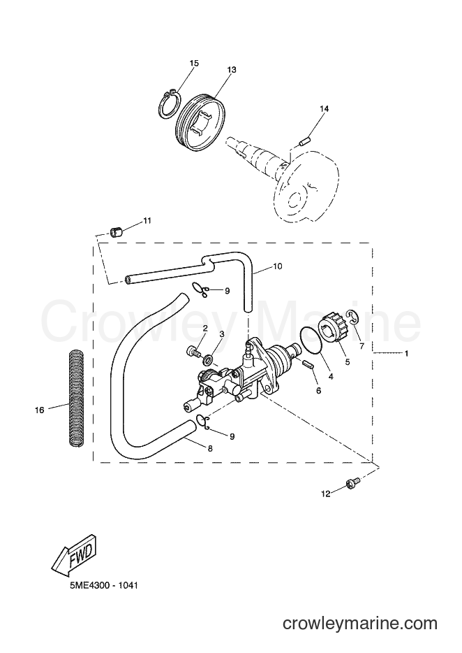 2002 Scooter YQ100 - YQ100 (5ME7) [010] - OIL PUMP