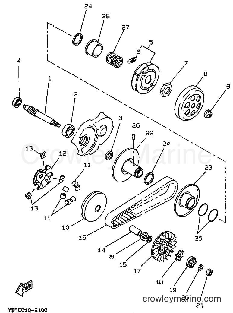 1992 Scooter CW50 - CW50 (4BY2) [999] - CLUTCH