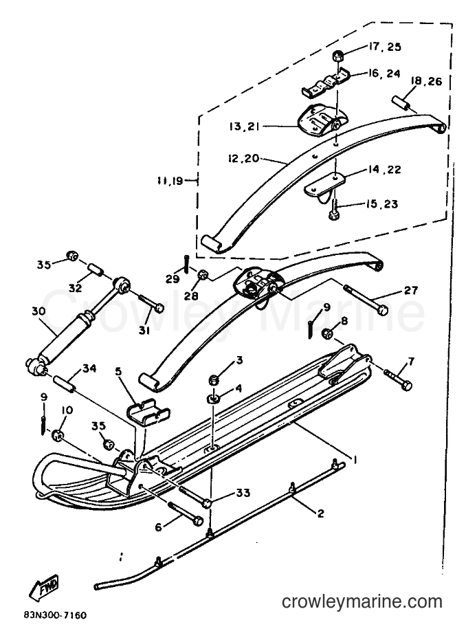 1990 Snowmobile XL540 - XL540 (86L2) [010] - SKI