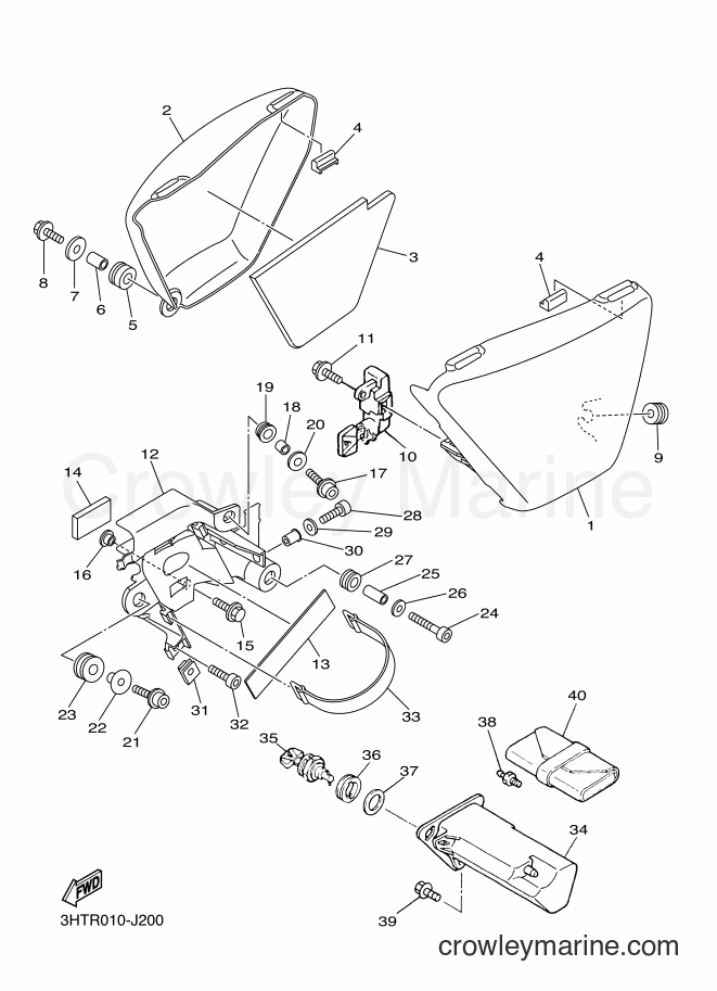 2013 Street Bike SR400 - SR400 (3HTV) [010] - SIDE COVER