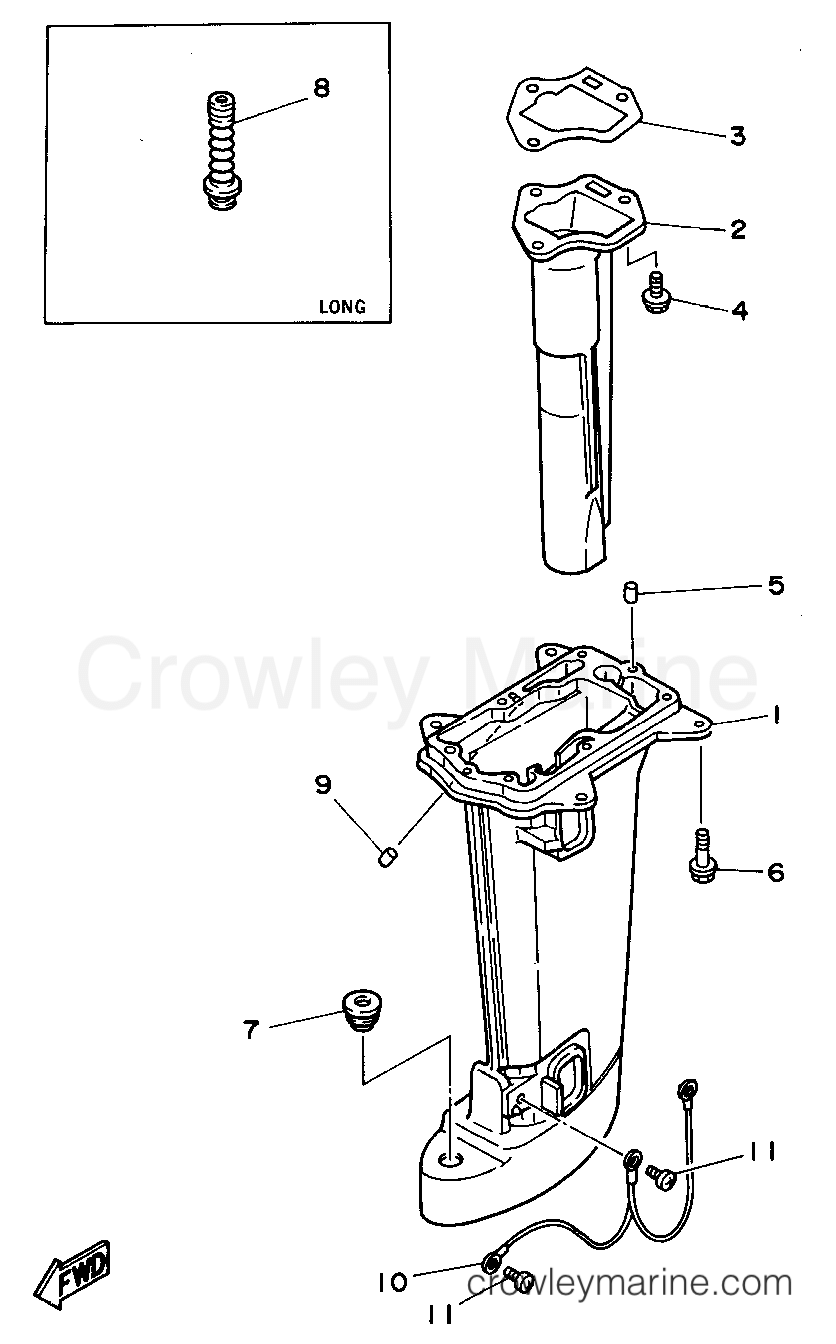 Yamaha Motors 8MSHS - UPPER CASING