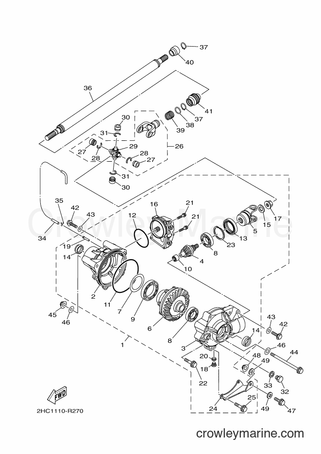 Yamaha Motors YXZ1000ES (2HC2) [010] - FRONT DIFFERENTIAL
