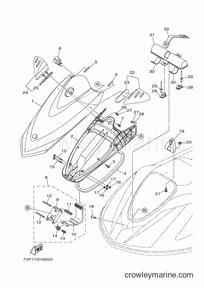 Yamaha Motors VX1050E-R (F4F6) [010] - ENGINE HATCH 2
