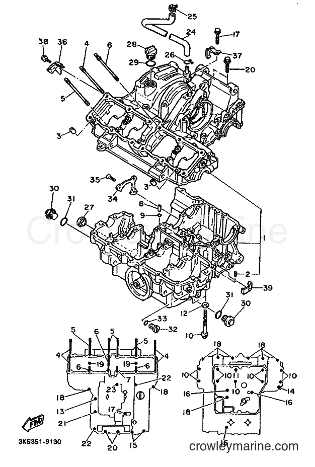 1990 Sport Bike FZ750 - FZ750 (3KS3) [999] - CRANKCASE