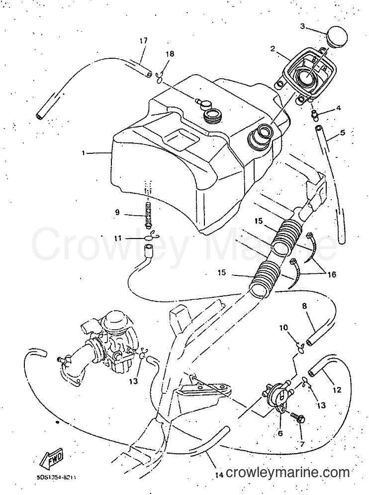 1998 Scooter YP125E - YP125E (5DS8) [010] - FUEL TANK