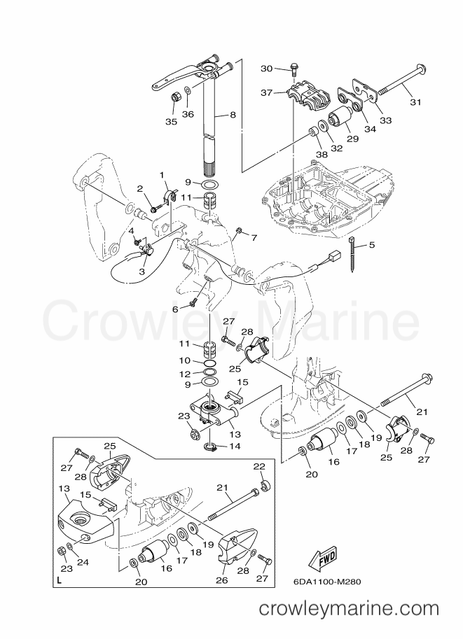 Yamaha Motors F200FETX (6DA2) [160] - BRACKET 2