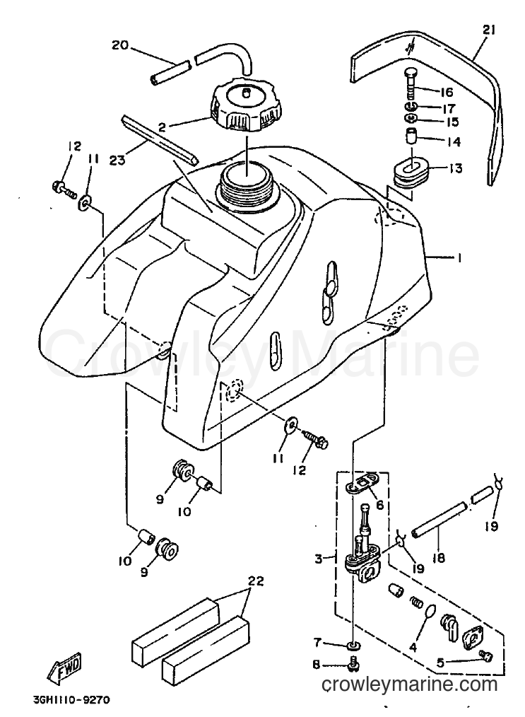 1989 ATV YFM250 - YFM250 (3GH2) [010] - FUEL TANK