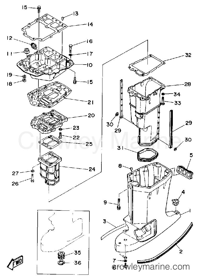 Yamaha Motors L200TXRQ - UPPER CASING