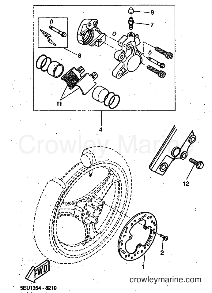1999 Scooter YH50 - YH50 (5FV1) [020] - FRONT BRAKE CALIPER