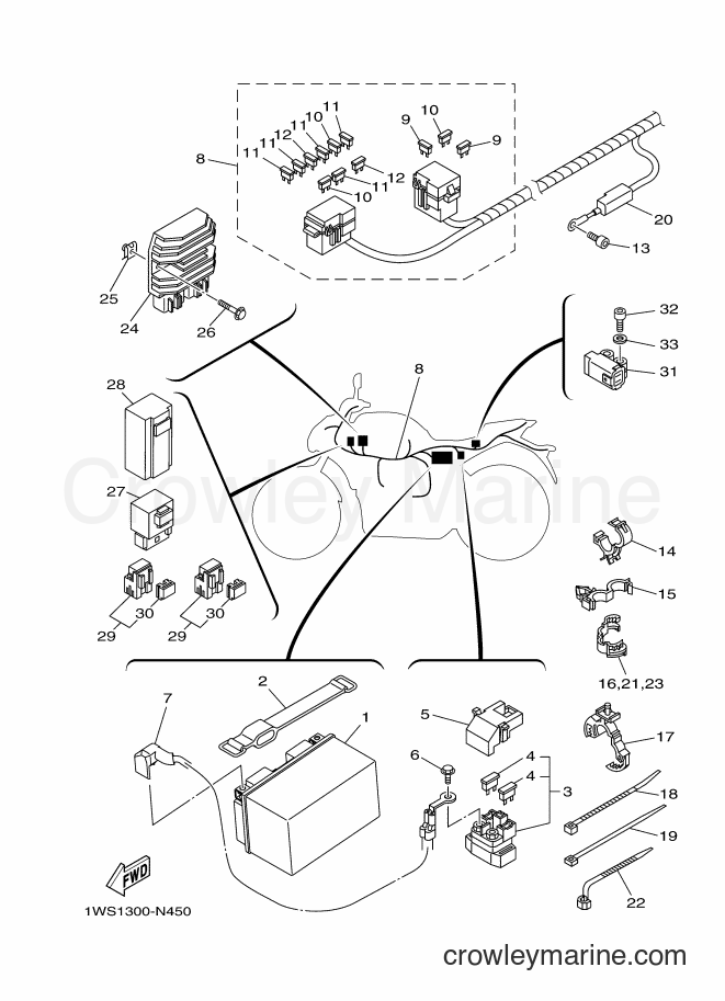2014 Street Bike MT07 - MT07 (1WS2) [010] - ELECTRICAL 1