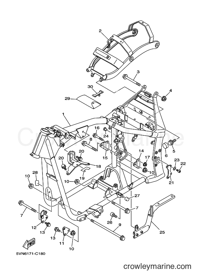 Yamaha Motors XV1700A (5VN6) [010] - FRAME