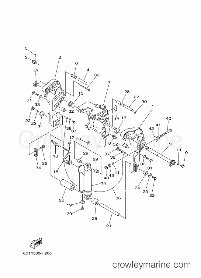 Yamaha Motors F30BETS (6BT1) [100] - BRACKET 2