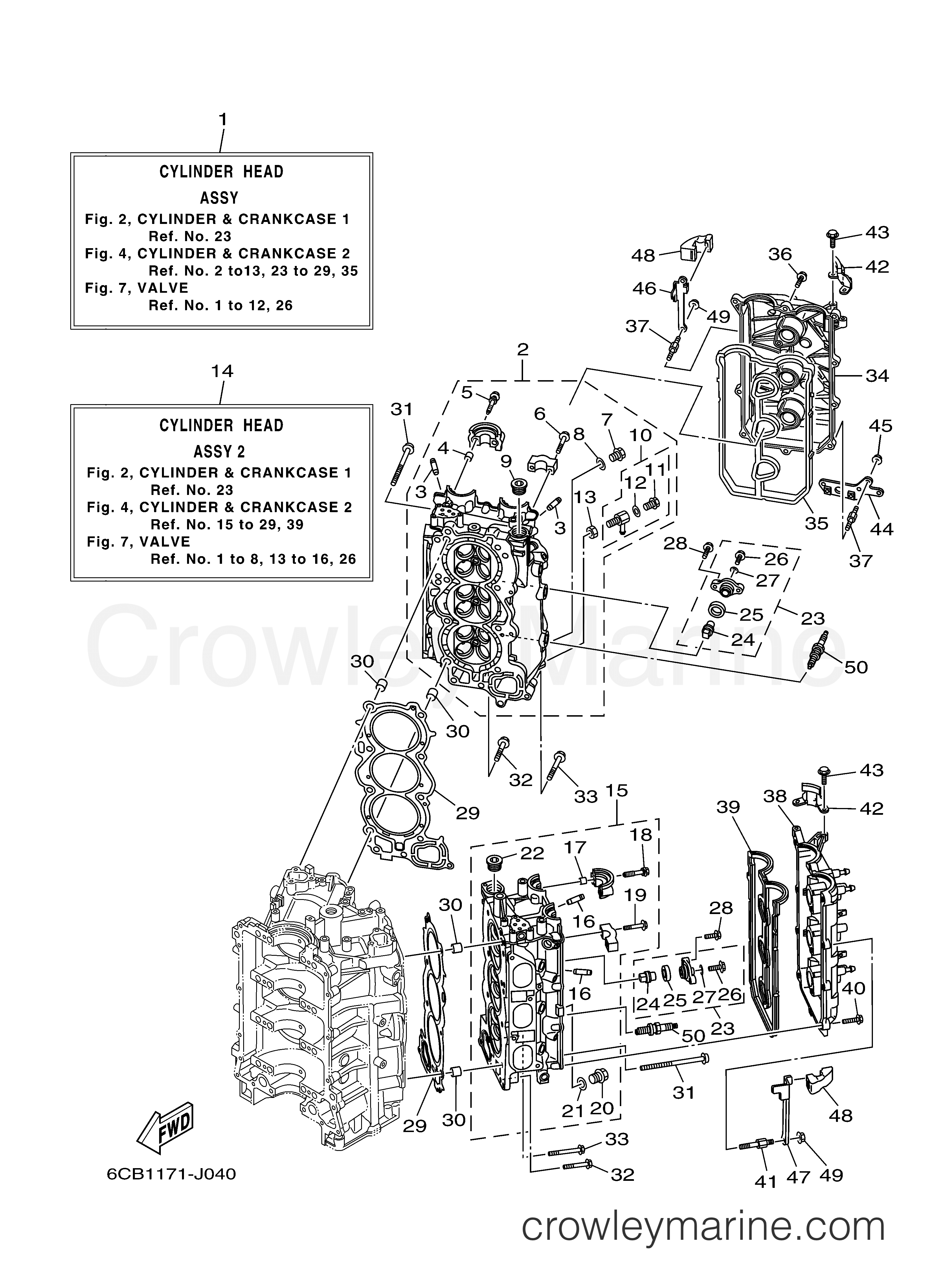 Yamaha Motors VF250LA - CYLINDER CRANKCASE 2