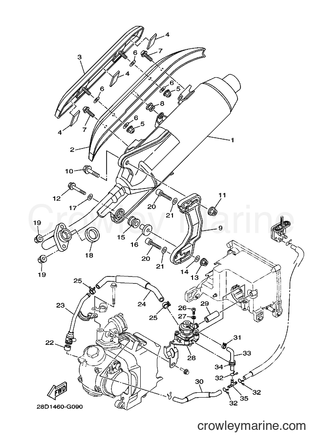 2009 Scooter AL115C - AL115C (28DA) [010] - EXHAUST