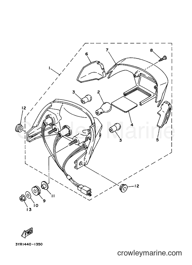 1998 Scooter T105 - T105 (4YS2) [010] - TAILLIGHT