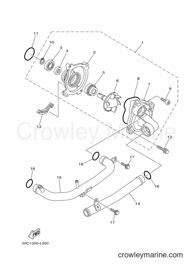Yamaha Motors XP500 (59C1) [050] - WATER PUMP