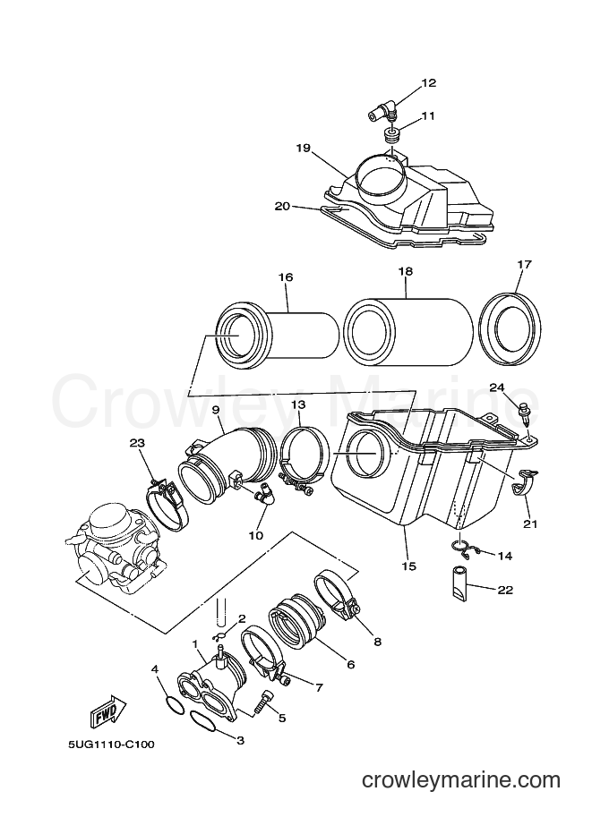 Yamaha Motors YXR660F (5UG2) [010] - INTAKE